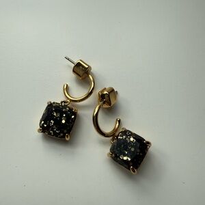 kate spade Elegant Gold and Black Earrings